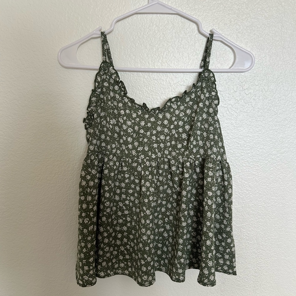 SHEIN Green Floral Camisole Top - Picture 5 of 7
